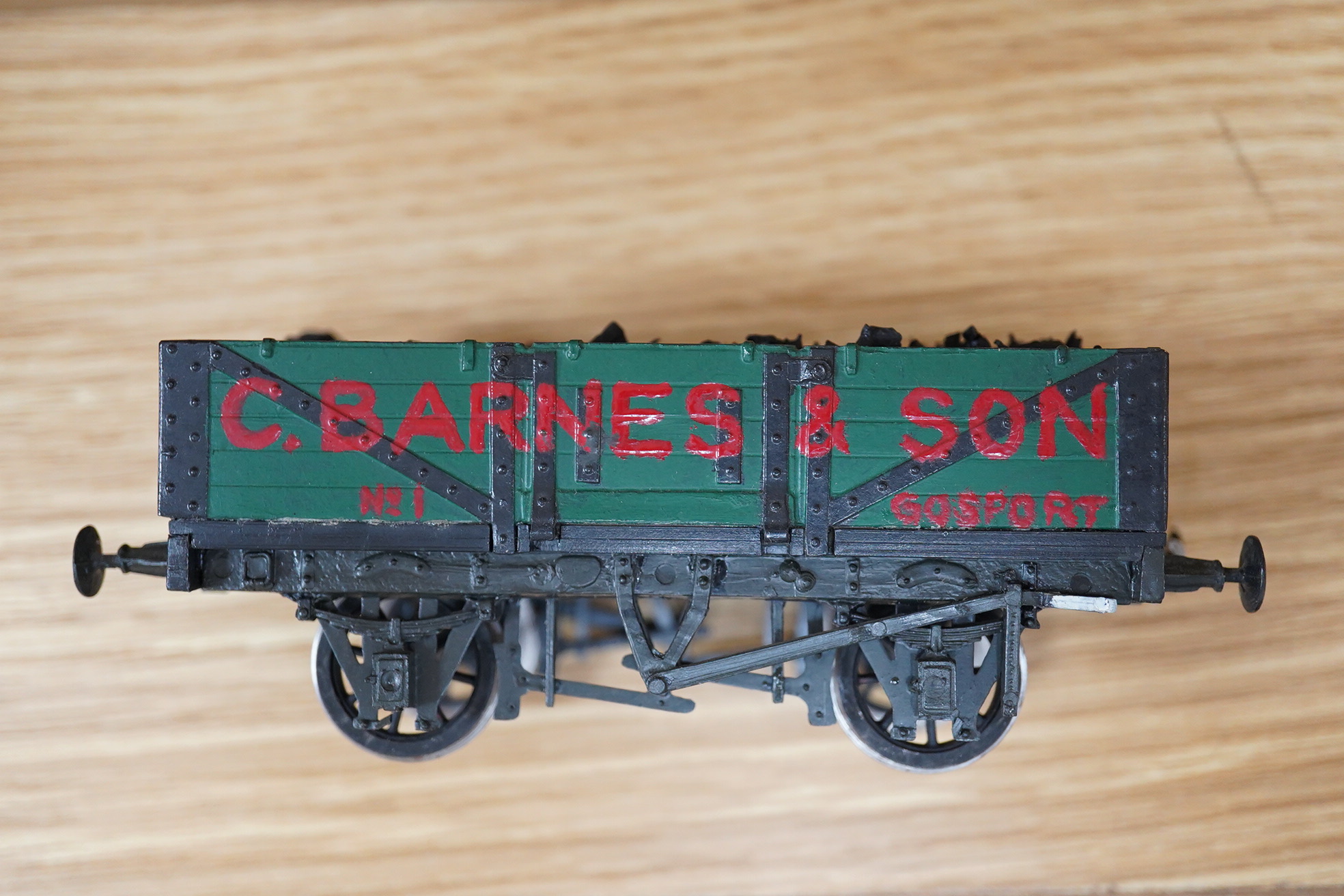 Six finescale 0 gauge GWR and private owner’s freight wagons by Cooper-Craft, Peco, etc. including; two GWR box vans, and four open wagons, all kit-built or adapted to a high standard